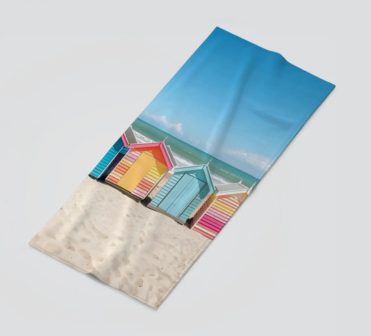 Capanne da spiaggia colorate: Arredamento costiero, viaggi estivi e oceano A telo mare da NorwesClub