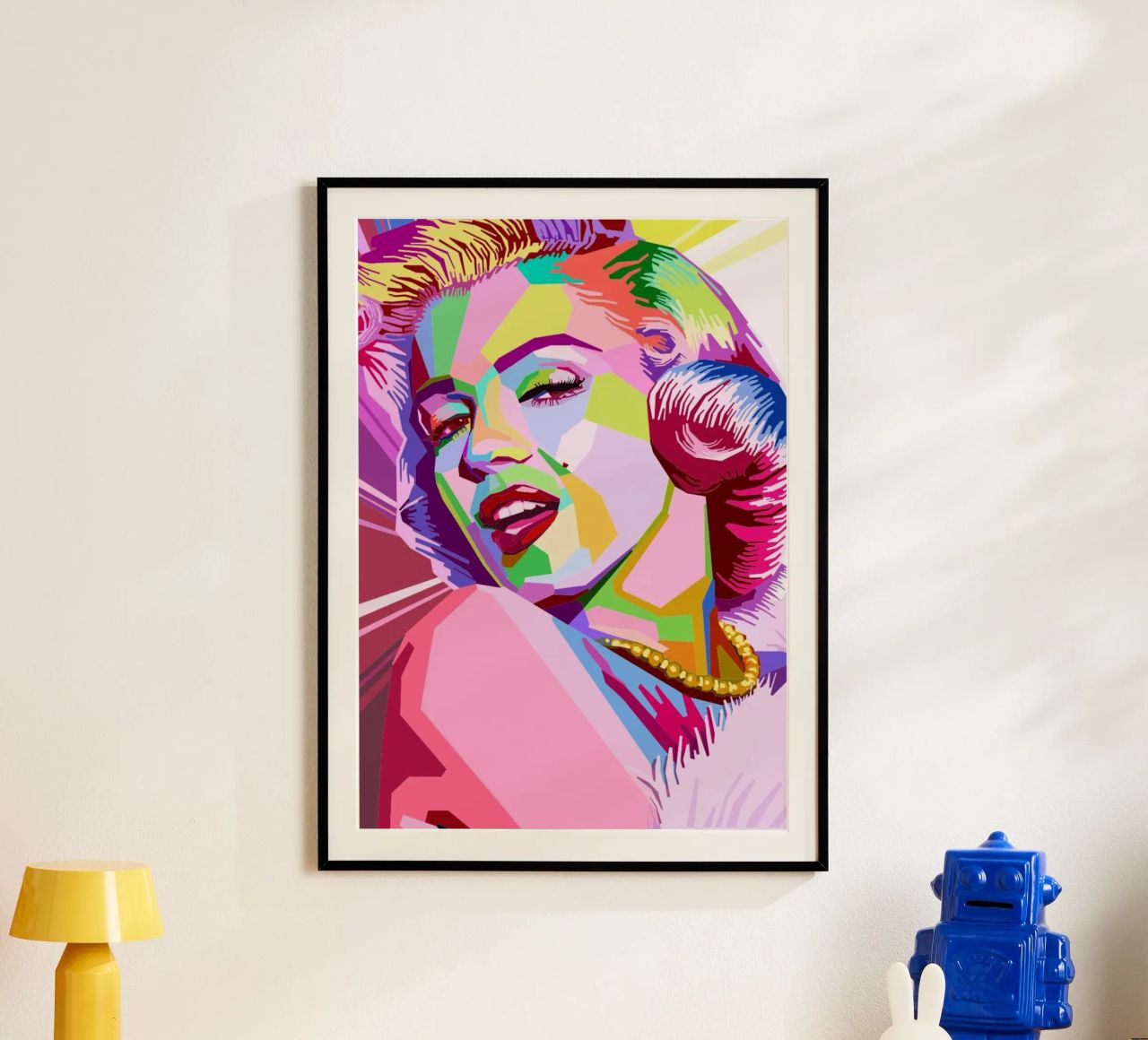 Marilyn Pop Art: Lebendige Geometrie, ikonischer Promi-Trend Poster von NorwesClub