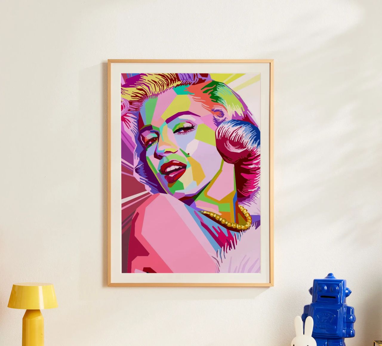 Marilyn Pop Art: Lebendige Geometrie, ikonischer Promi-Trend Poster von NorwesClub