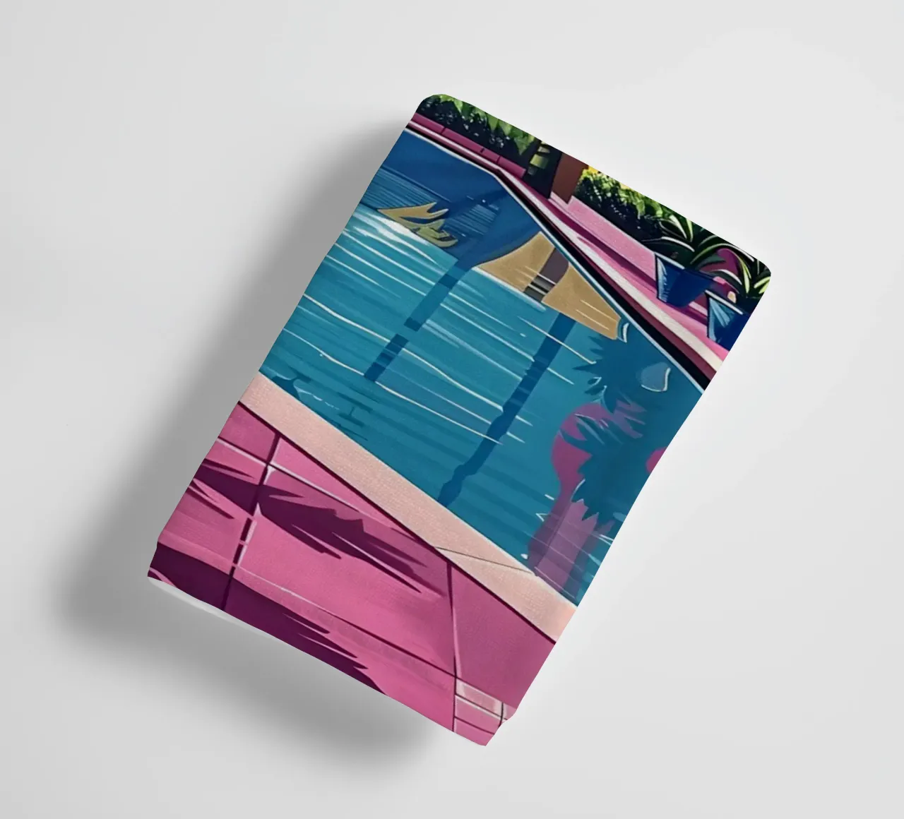 Miami Vice Pool: 80s Aesthetic, Tropical Pop Art Print towel by NorwesClub