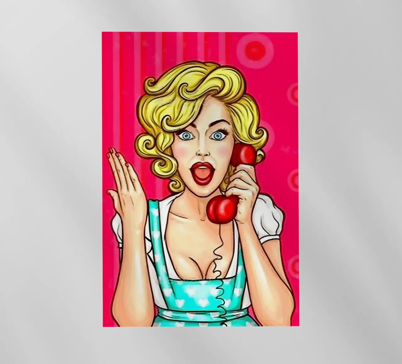 Chiamata retrò: Pop Art Pin-Up, stampa drammatica del fumetto pellicola backlit da NorwesClub