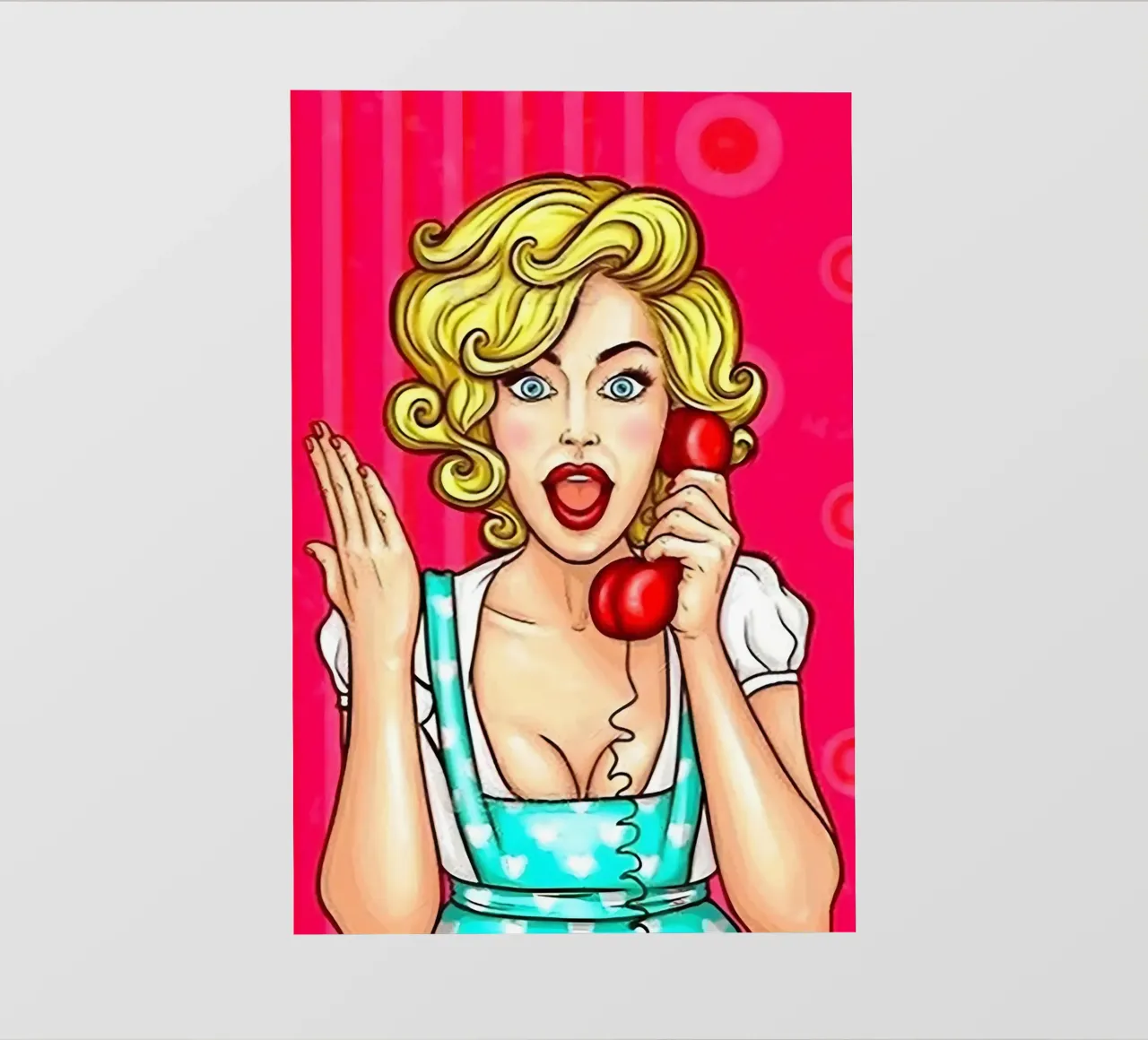 Chiamata retrò: Pop Art Pin-Up, stampa drammatica del fumetto pellicola backlit da NorwesClub