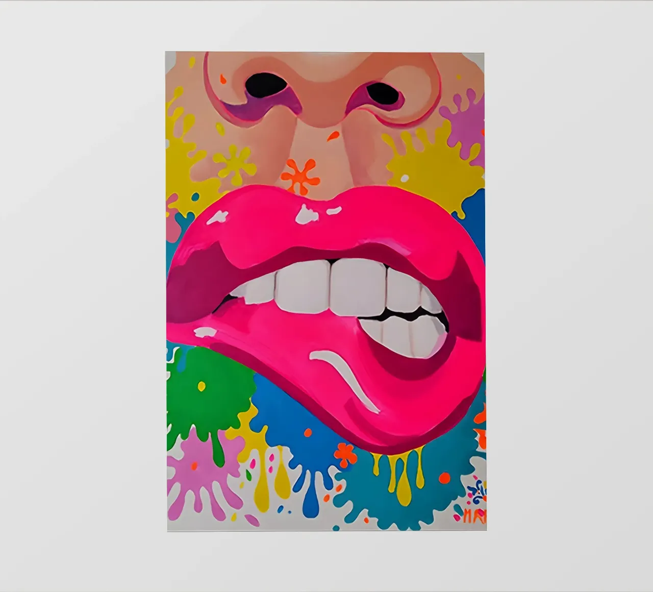 Sassy Pop Lips: Vibrant Abstract, Trendy Mouth Art Print pvc cover by NorwesClub