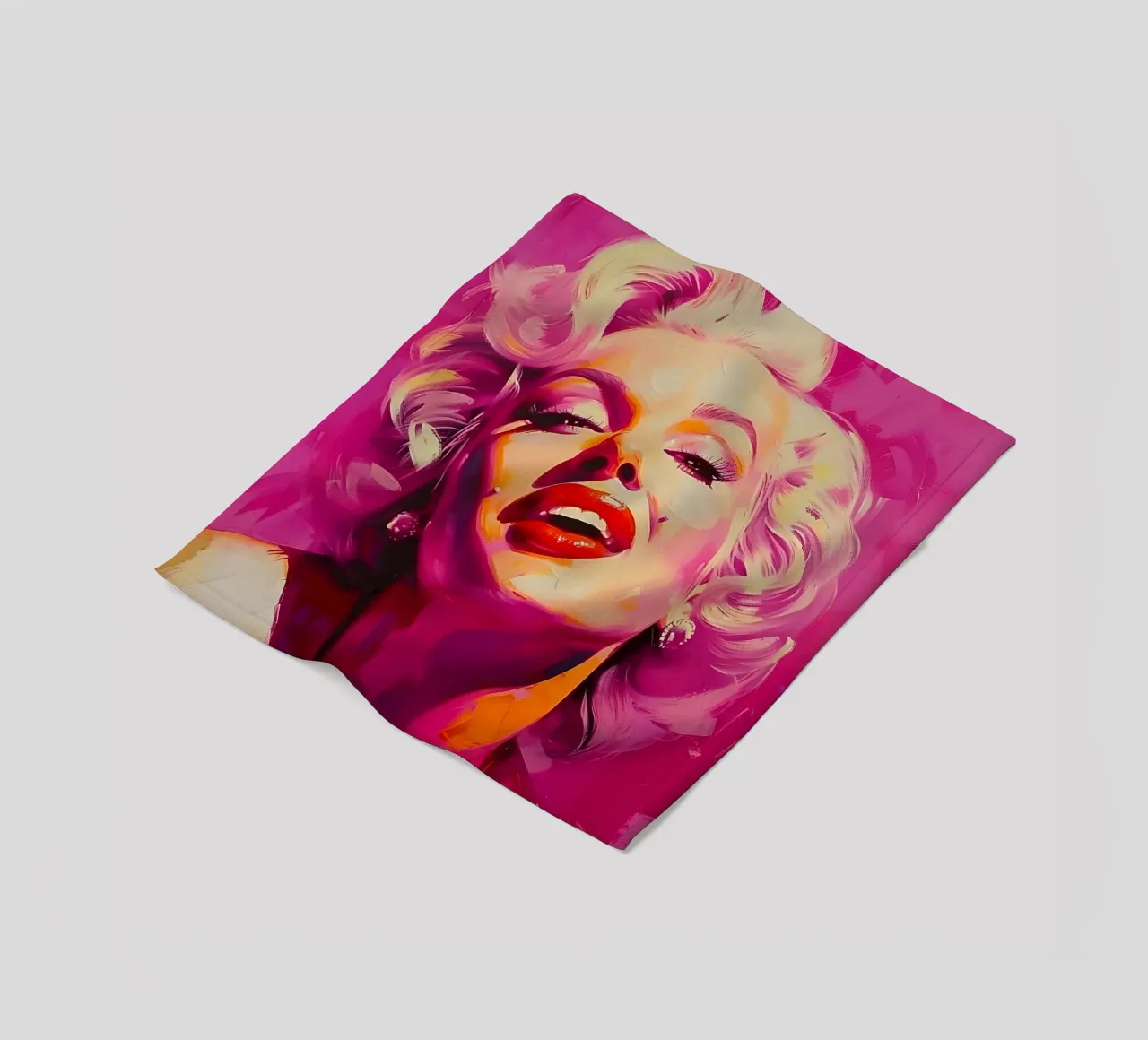 Marilyn Glow: Pop Art espressiva, ritratto iconico e tinta rosa coperta in pile da NorwesClub
