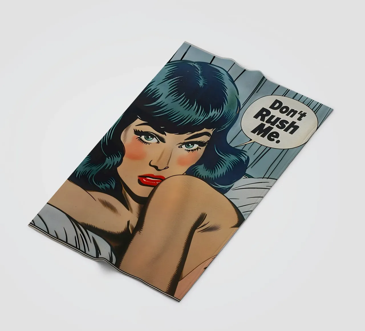 Retro Pop: "Jaag me niet op" Stripboek Vrouw Kunst fleecedeken van NorwesClub