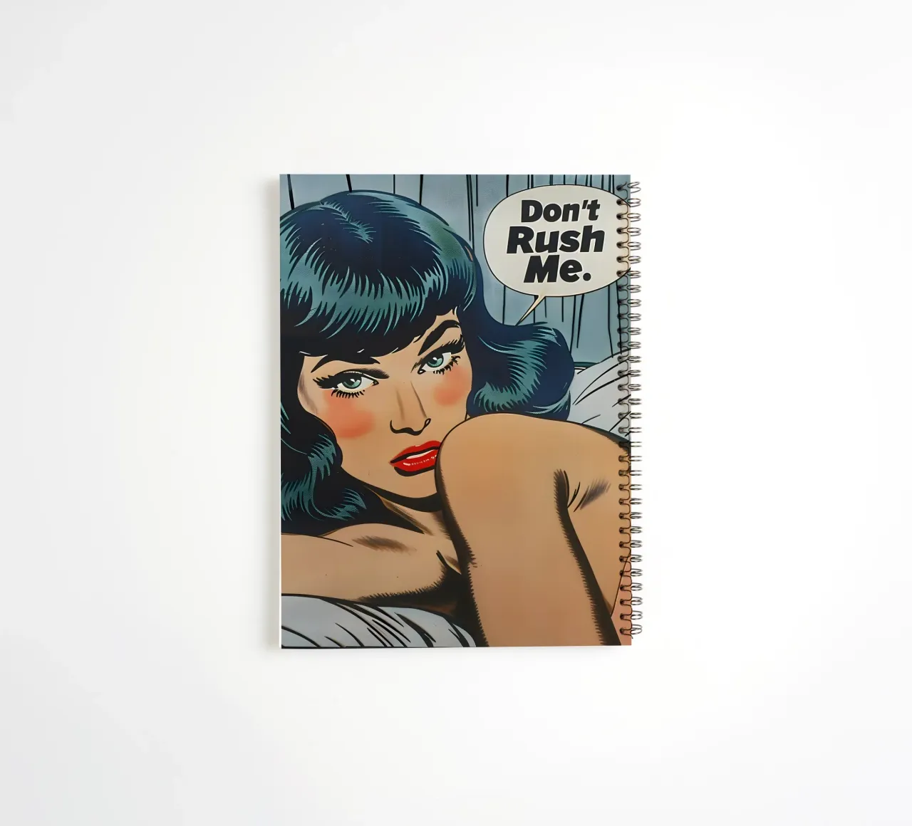 Retro Pop: "Dräng mich nicht" Comicbuch-Frauenkunst Ringbuch von NorwesClub