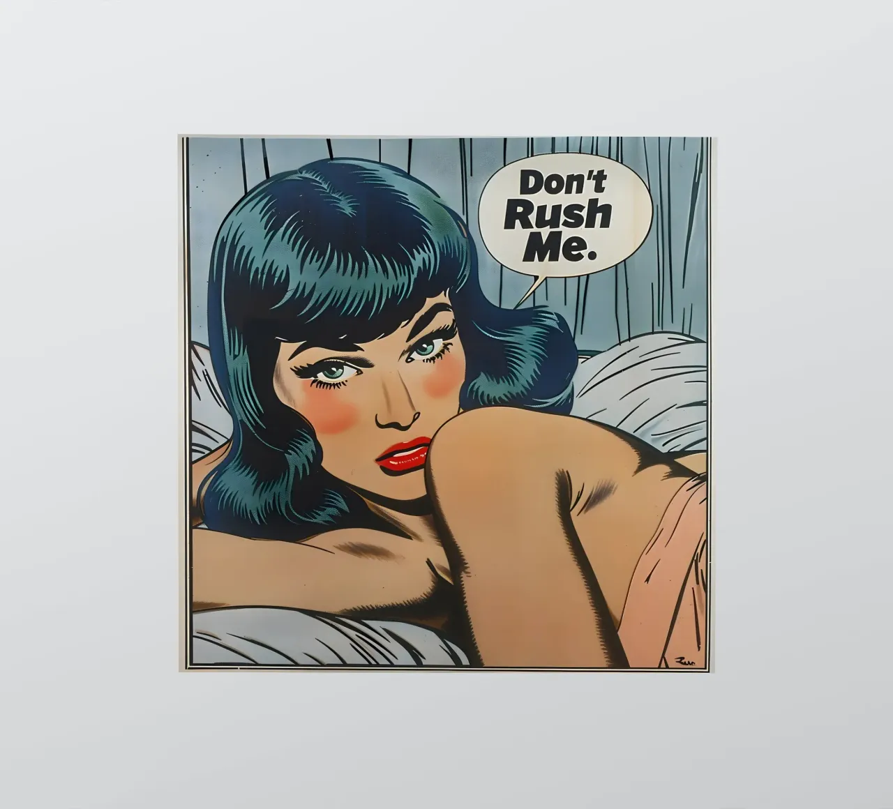 Retro Pop: "Don't Rush Me" Comic Book Woman Art sticker by NorwesClub