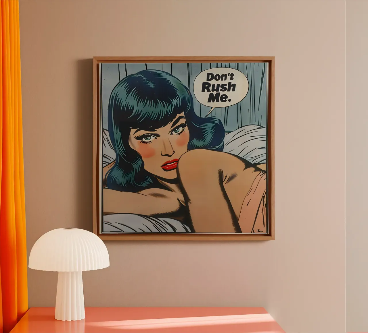 Retro Pop: "Jaag me niet op" Stripboek Vrouw Kunst canvas van NorwesClub