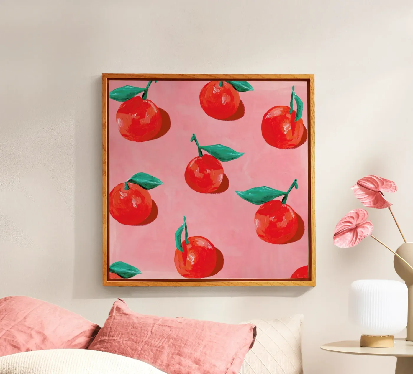 Orange Field acryl van Berserk Prints by Maria M.C.