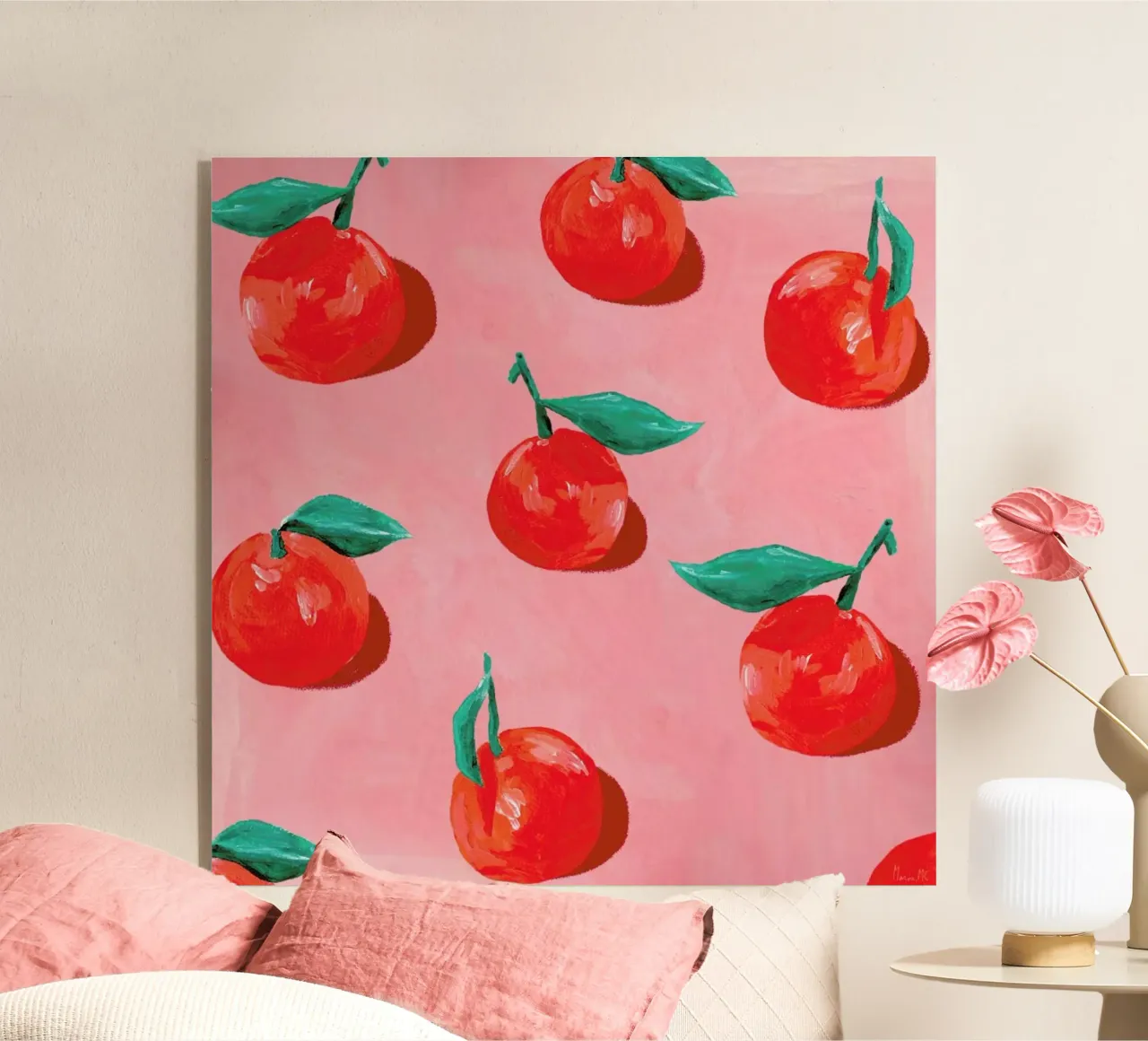 Orange Field plexiglass da Berserk Prints by Maria M.C.