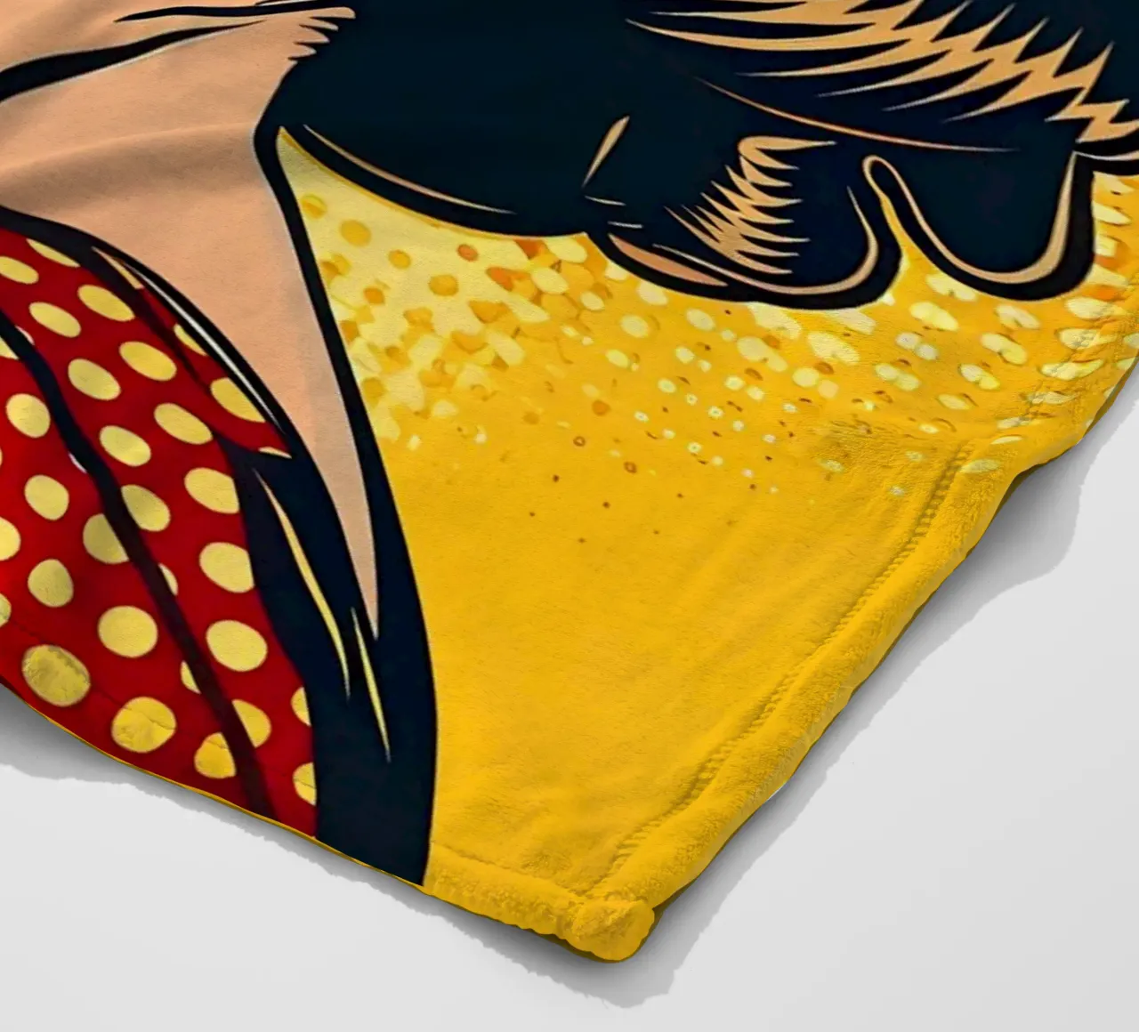 Sguardo sicuro: Ritratto pop art, stampa retrò a fumetti coperta in pile da NorwesClub
