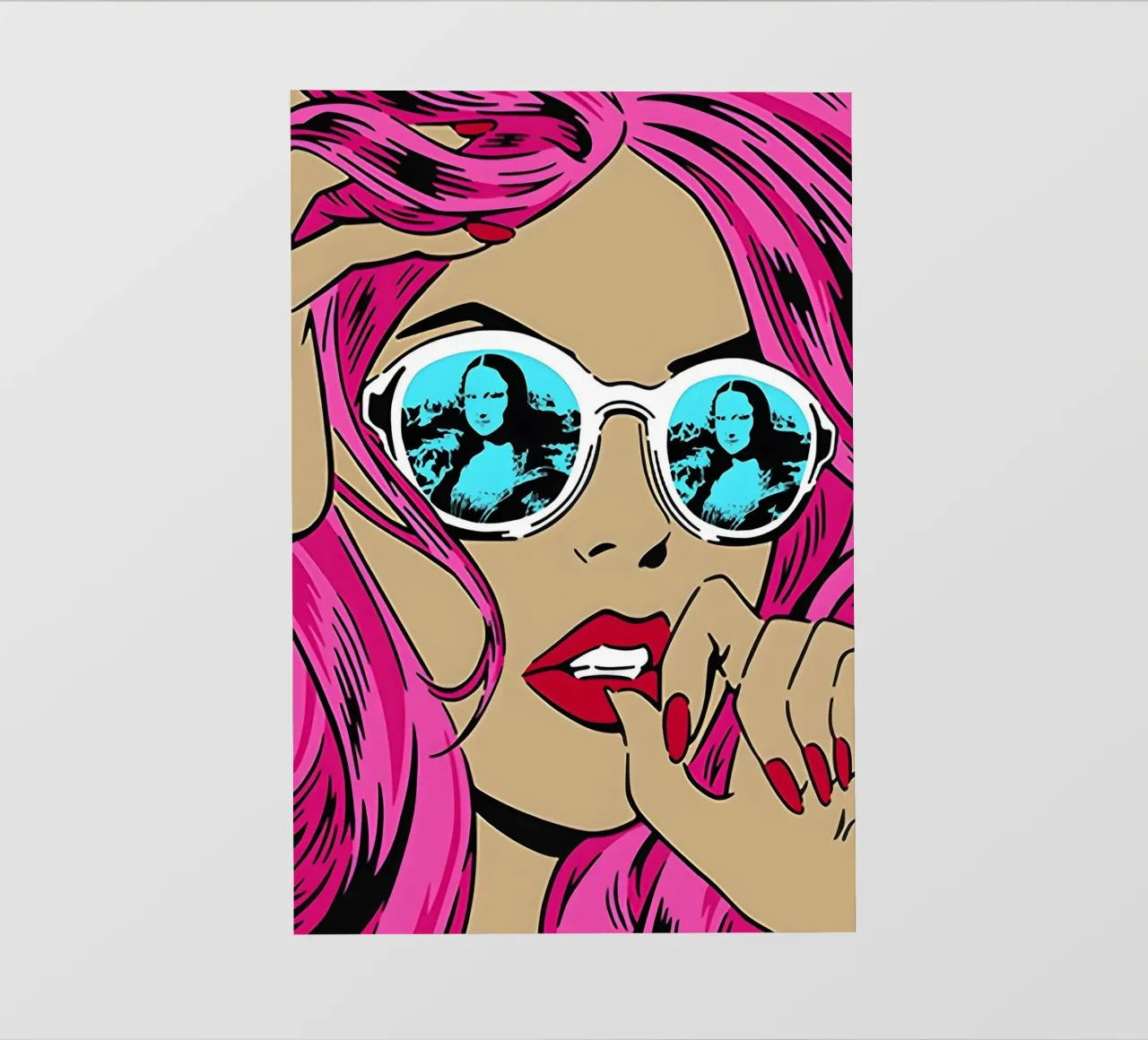 Sfumature di Monna Lisa: La donna della Pop Art, i capelli rosa e il twist iconico telo in pvc da NorwesClub