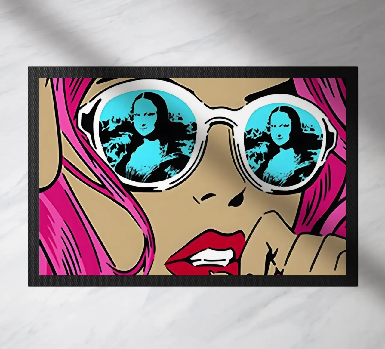 Sfumature di Monna Lisa: La donna della Pop Art, i capelli rosa e il twist iconico zerbino da NorwesClub
