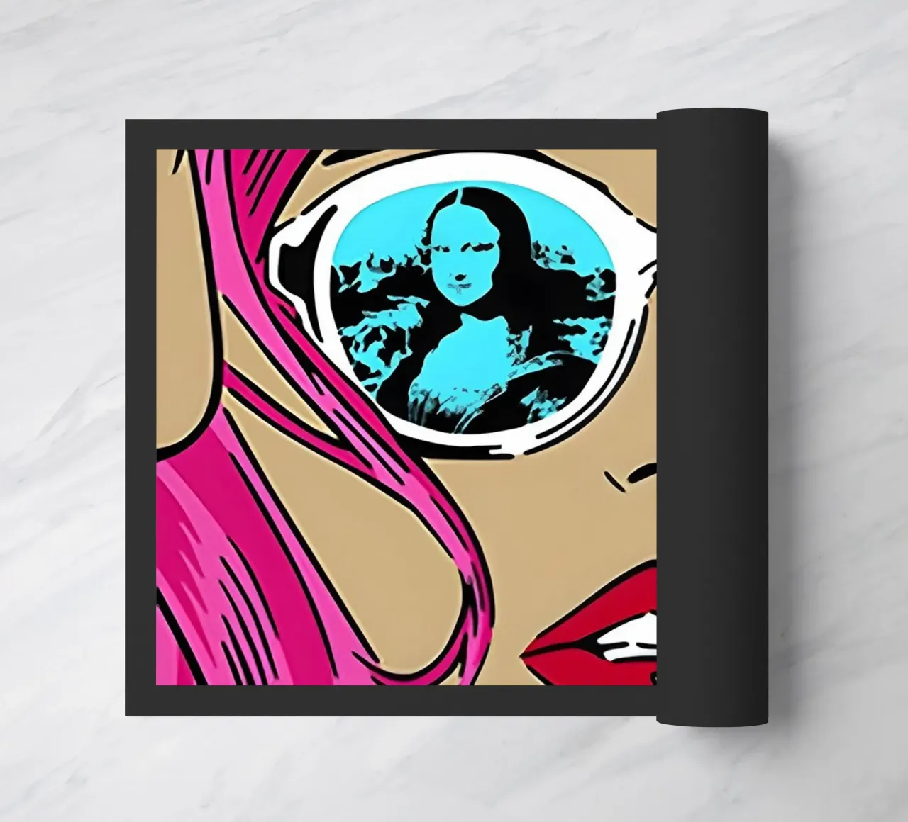 Sfumature di Monna Lisa: La donna della Pop Art, i capelli rosa e il twist iconico zerbino da NorwesClub