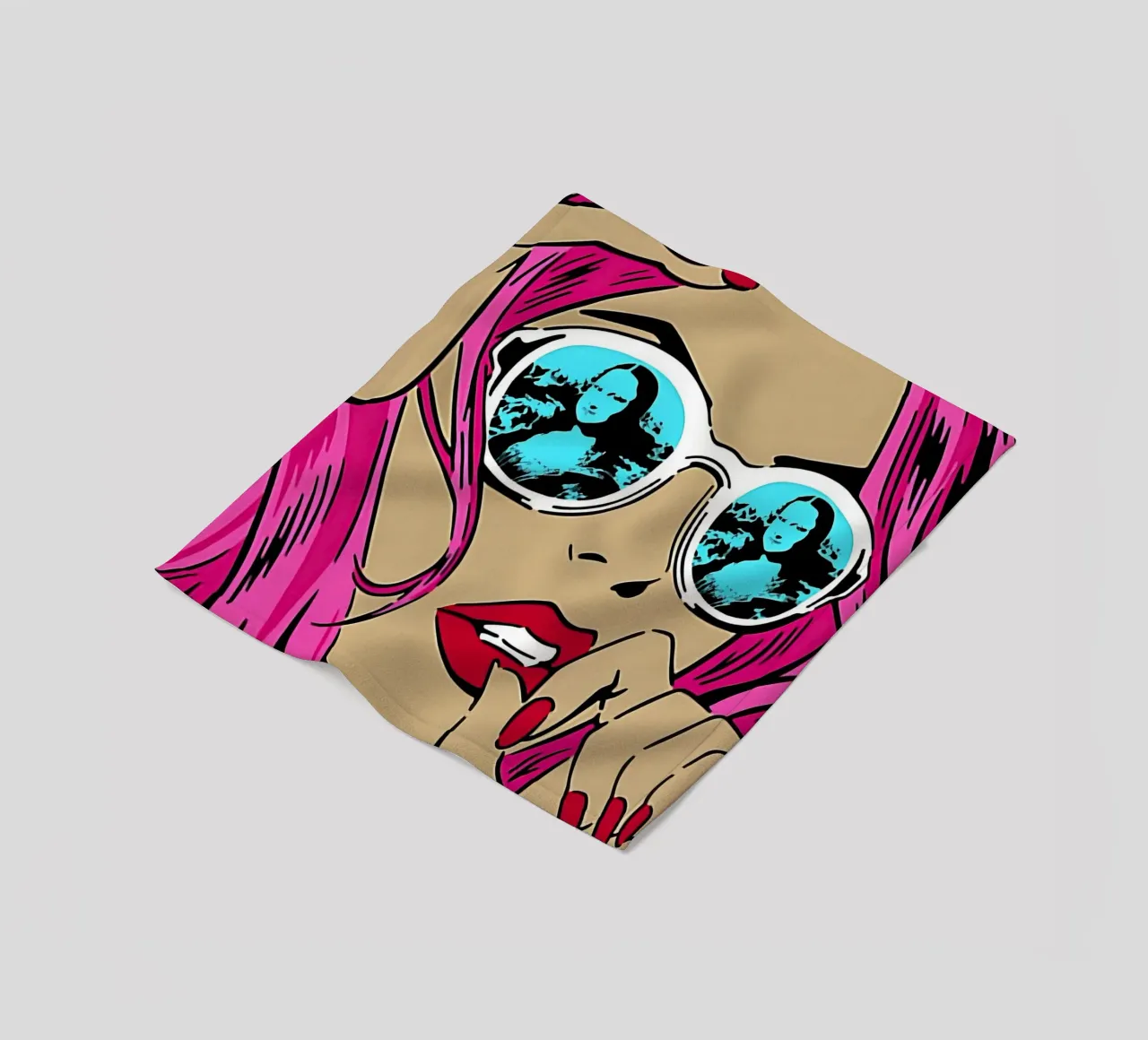 Sfumature di Monna Lisa: La donna della Pop Art, i capelli rosa e il twist iconico coperta in pile da NorwesClub