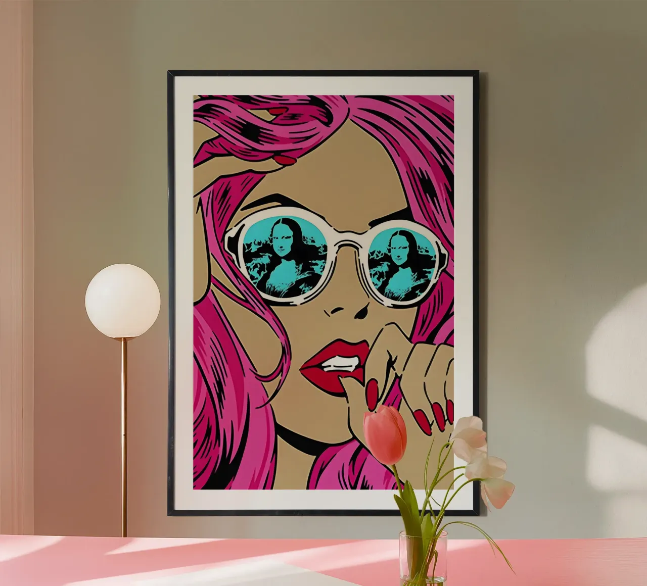 Sfumature di Monna Lisa: La donna della Pop Art, i capelli rosa e il twist iconico carta hahnemühle da NorwesClub
