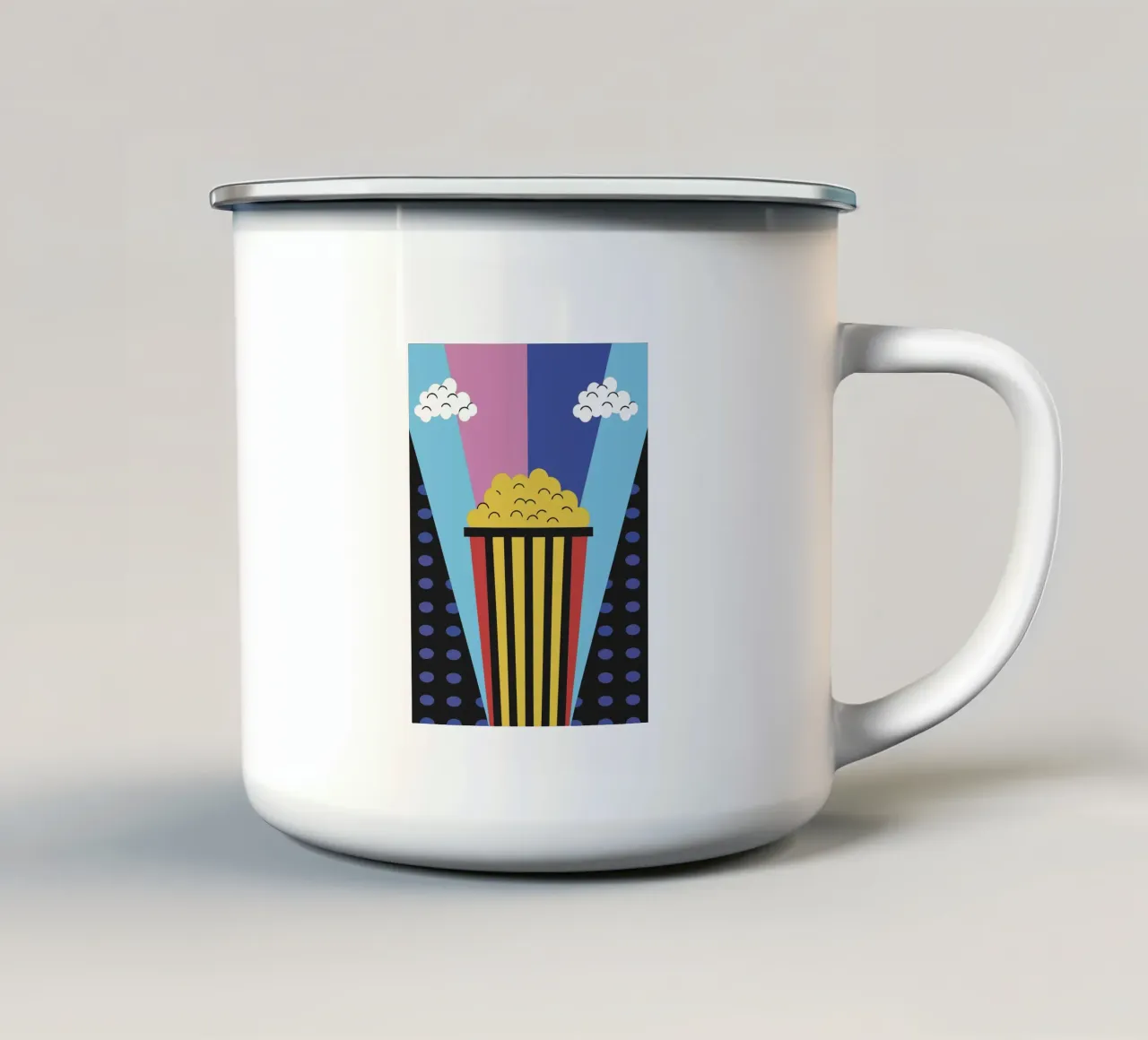 Popcorn moderno tazza in smalto da LOOK DIFFERENT