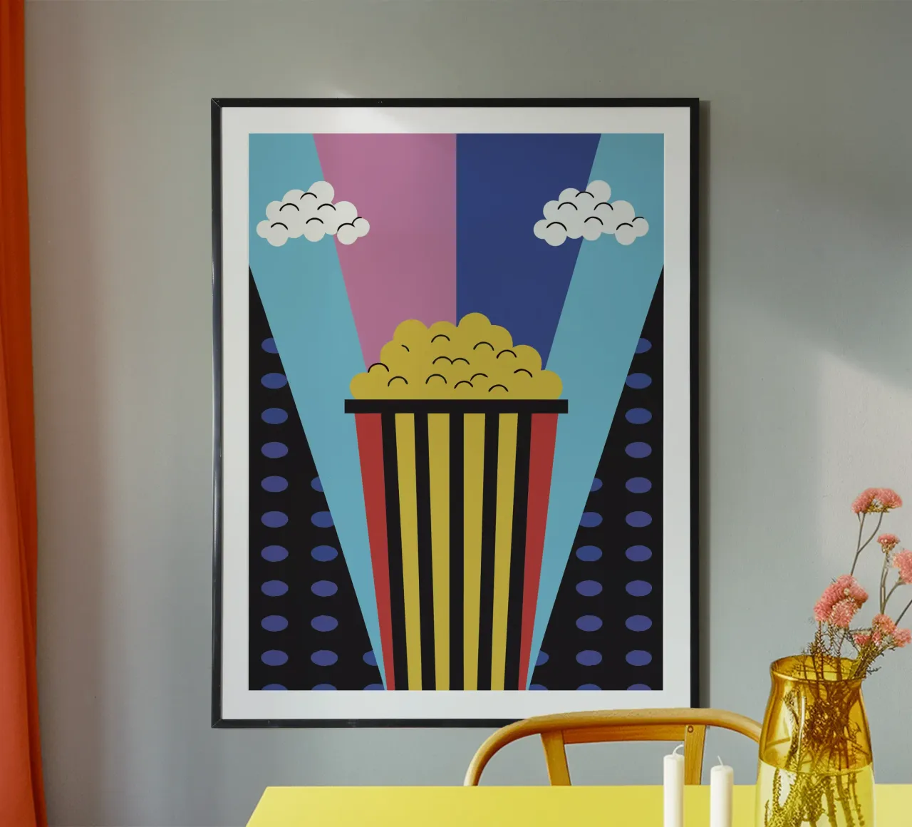 Popcorn moderno poster con telaio in plastica da LOOK DIFFERENT
