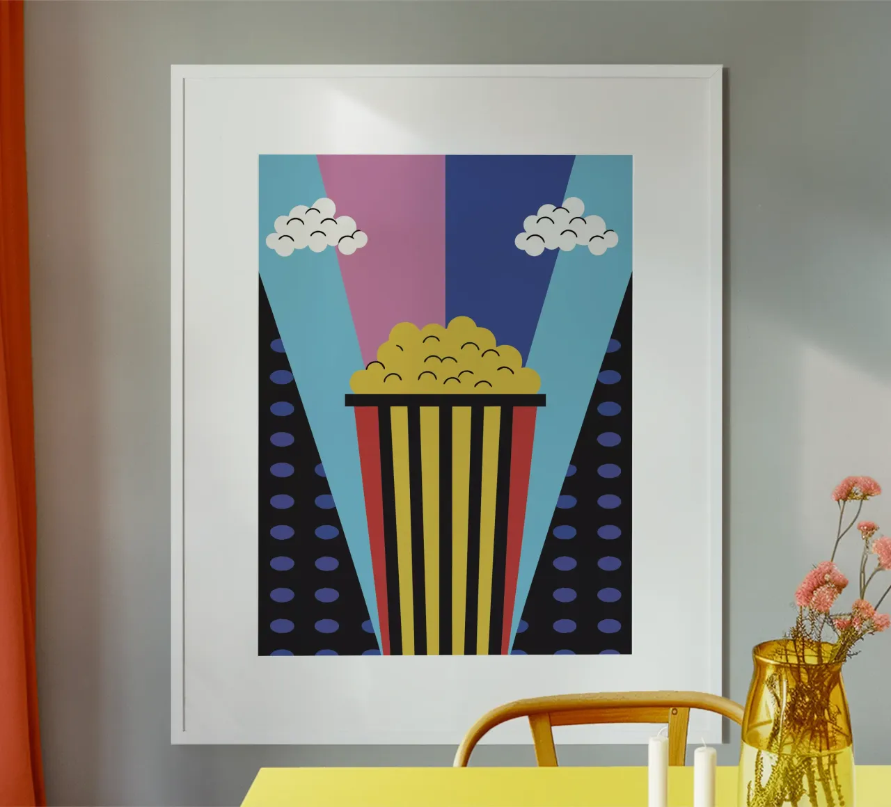 Popcorn moderno poster con telaio in plastica da LOOK DIFFERENT