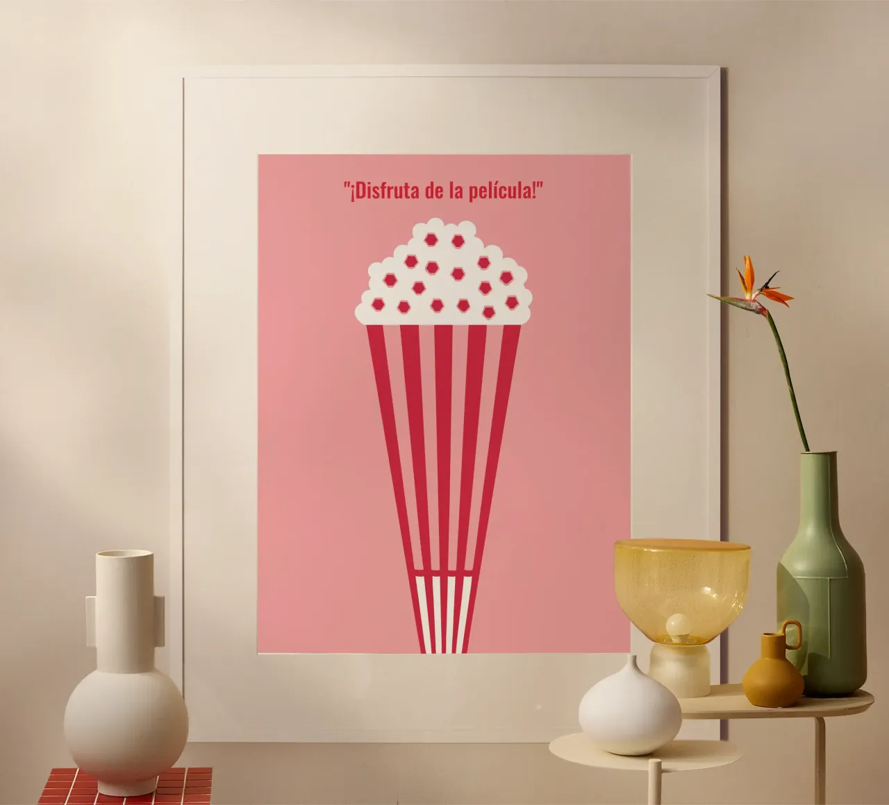 Popcorn moderno poster con telaio in legno da LOOK DIFFERENT