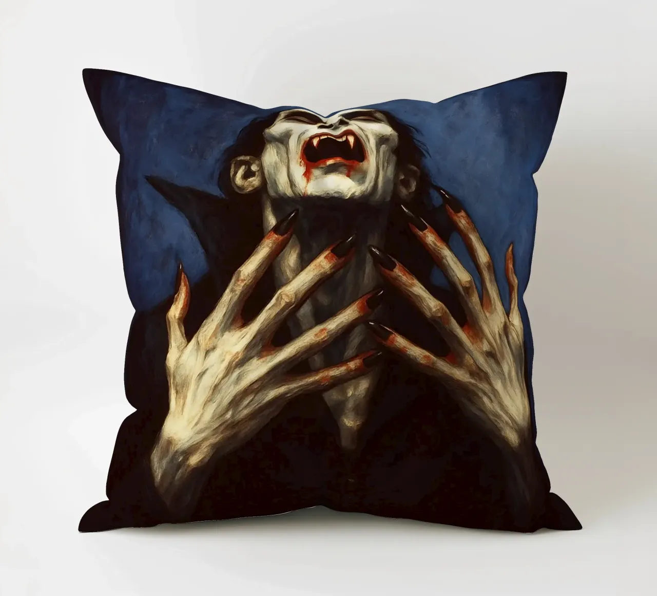 Creepy Dracula Imagination decorative cushion by Rawghenee