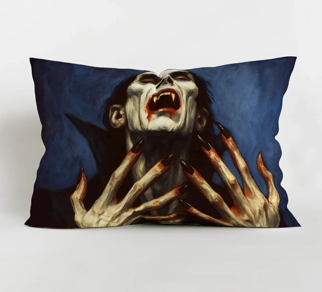 Creepy Dracula Imagination decorative cushion by Rawghenee