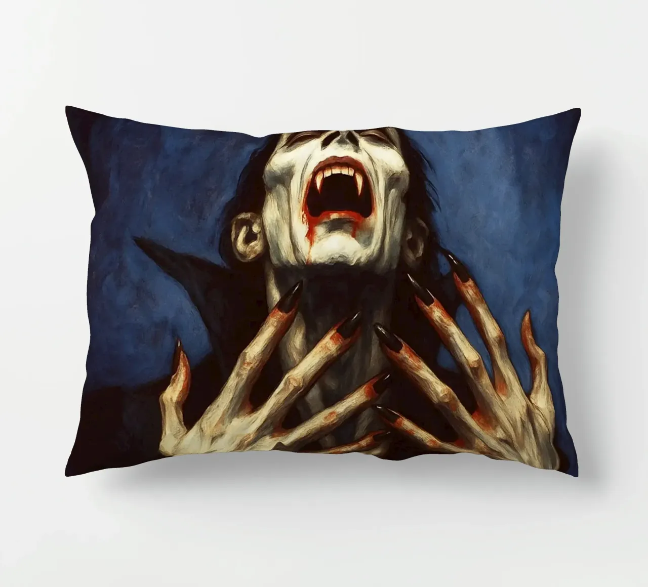 Creepy Dracula Imagination decorative cushion by Rawghenee