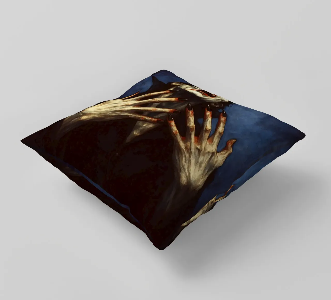 Creepy Dracula Imagination decorative cushion by Rawghenee
