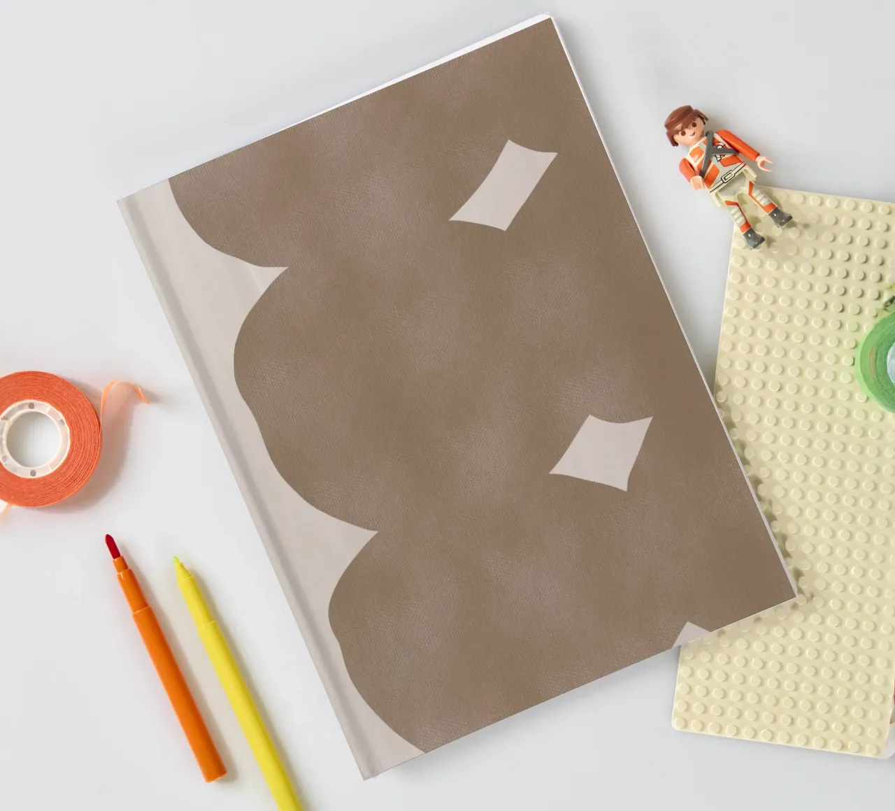 Muted brown minimalist notebook by Little Dean