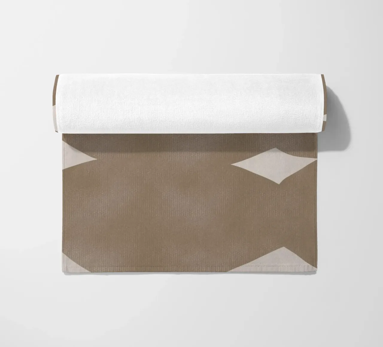 Marrone tenue minimalista telo mare da Little Dean