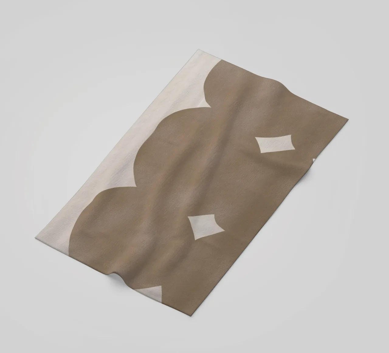 Marrone tenue minimalista telo mare da Little Dean