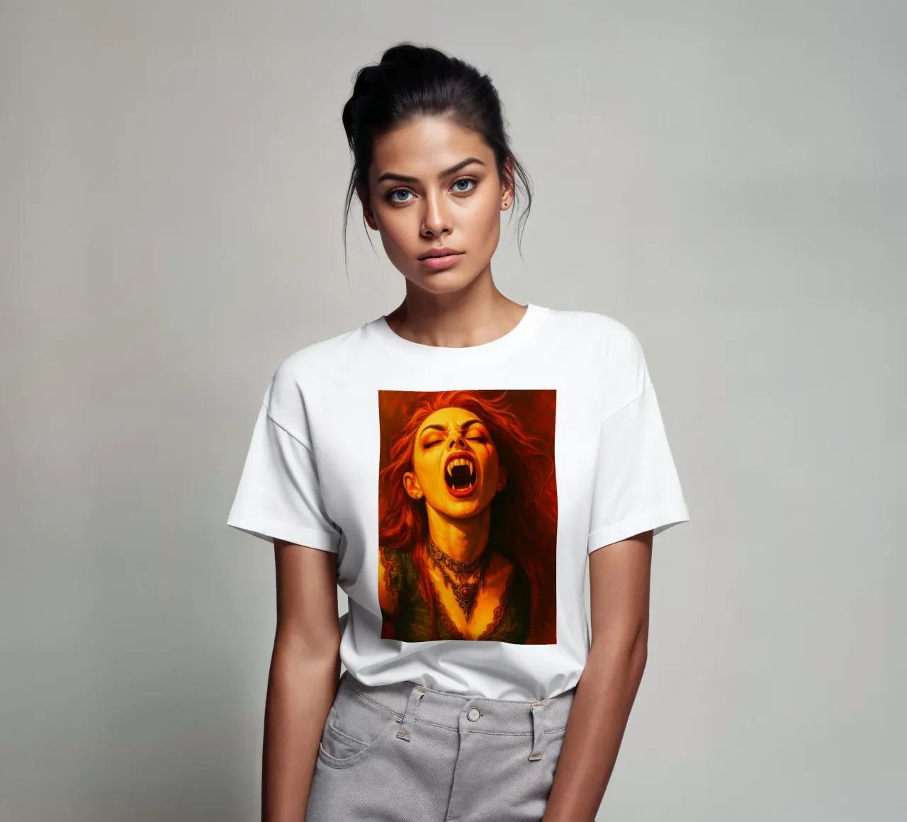 Female Vampire t-shirt by Rawghenee