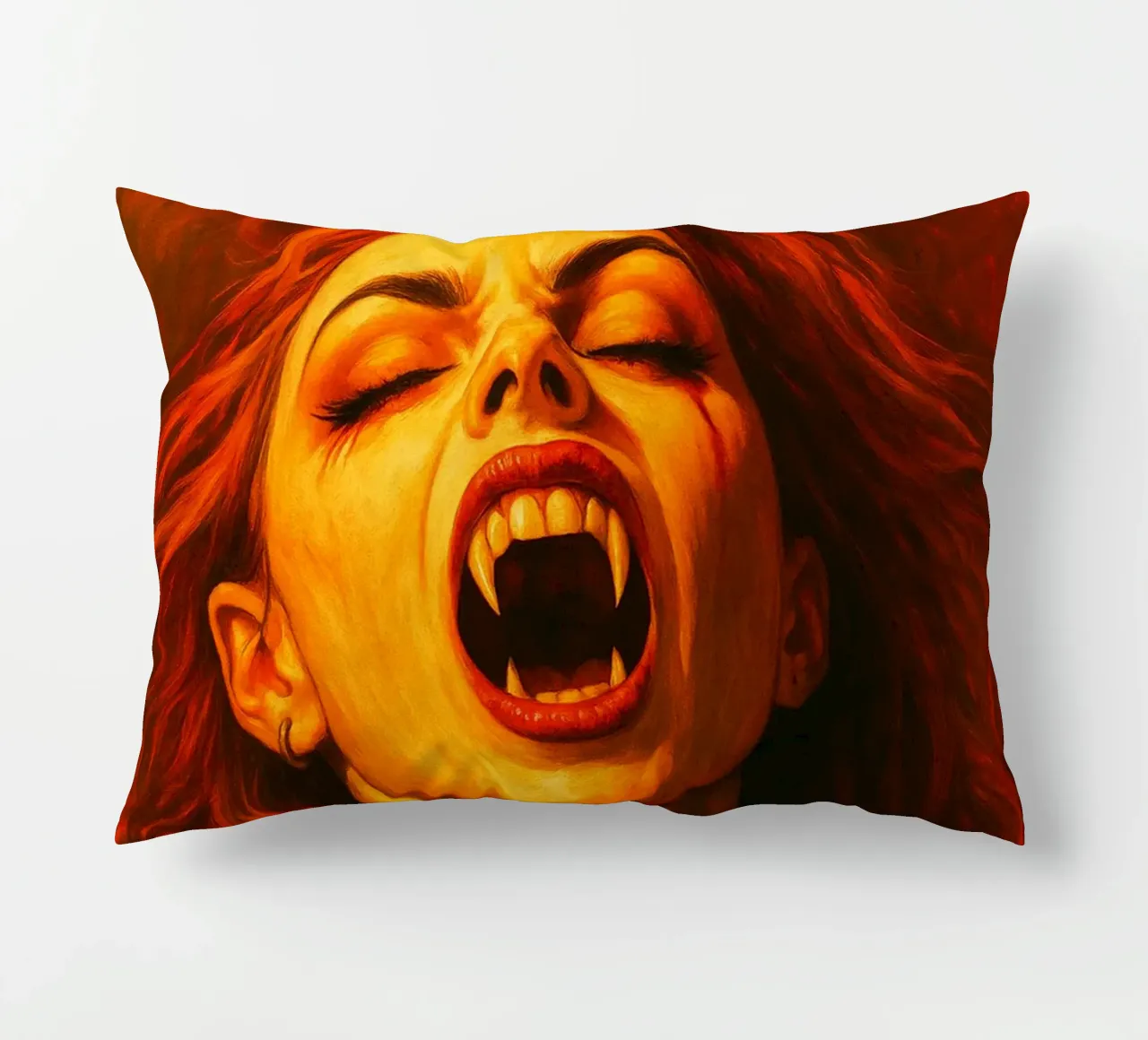 Female Vampire decorative cushion by Rawghenee