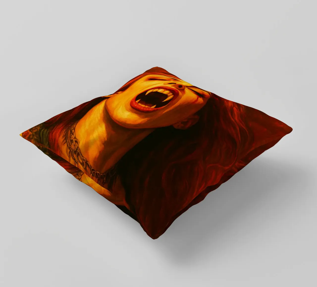 Female Vampire decorative cushion by Rawghenee