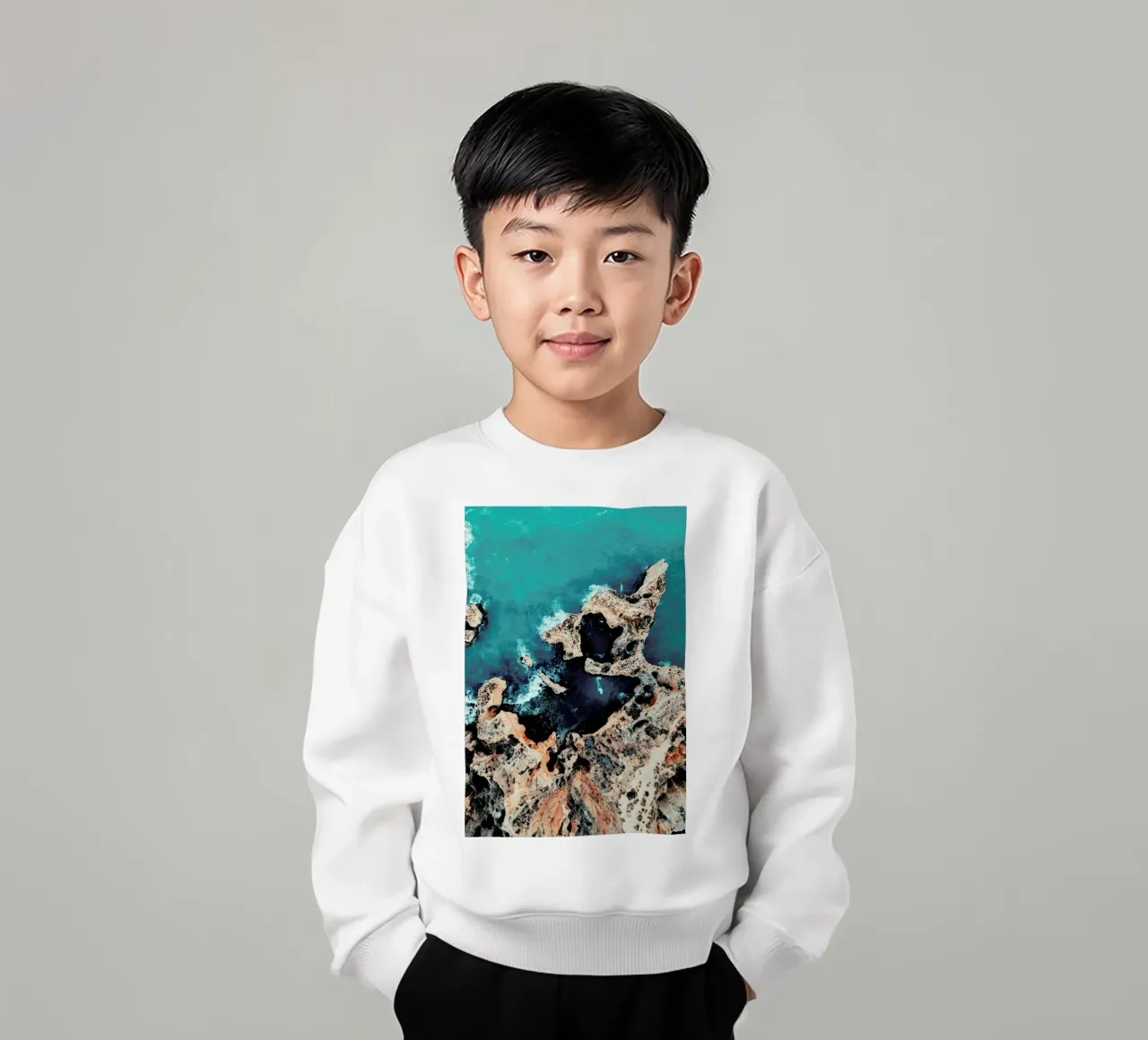 Wild Waves kids sweatshirt by Sebastian Hilgetag
