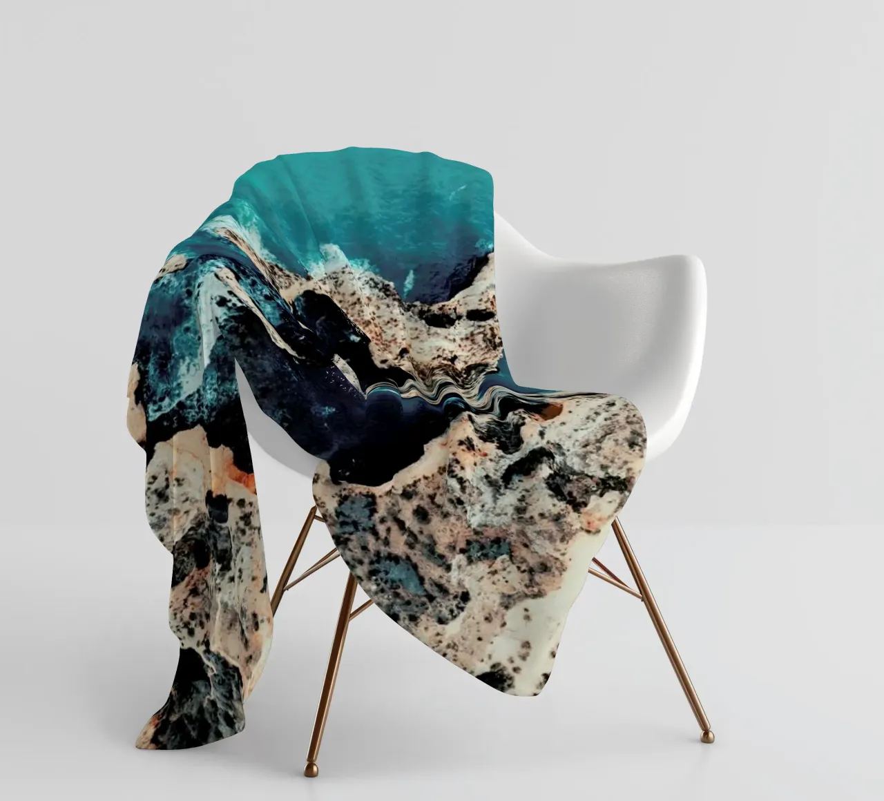 Wild Waves fleece blanket by Sebastian Hilgetag