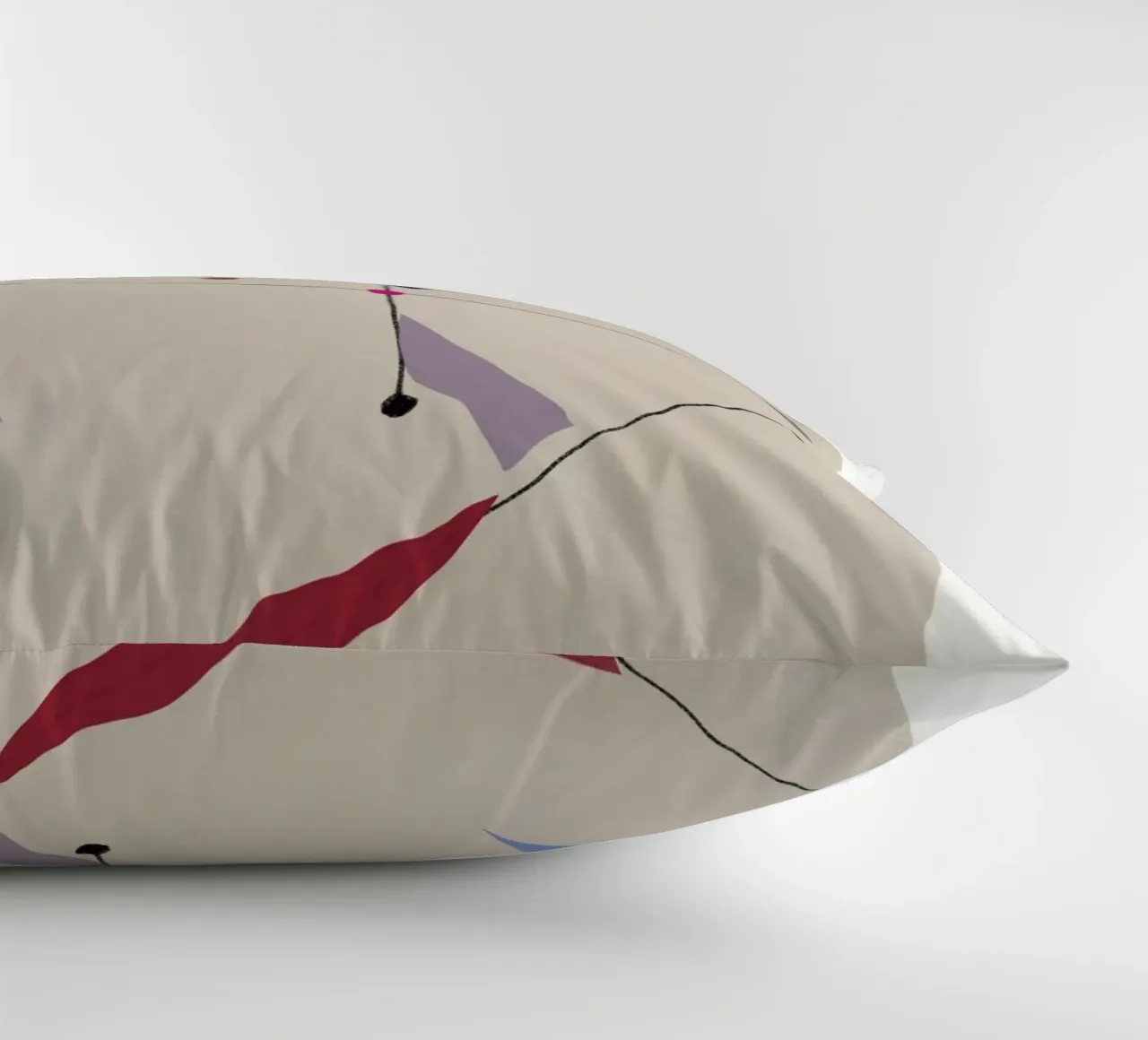 Interconnected shapes decorative cushion by Little Dean