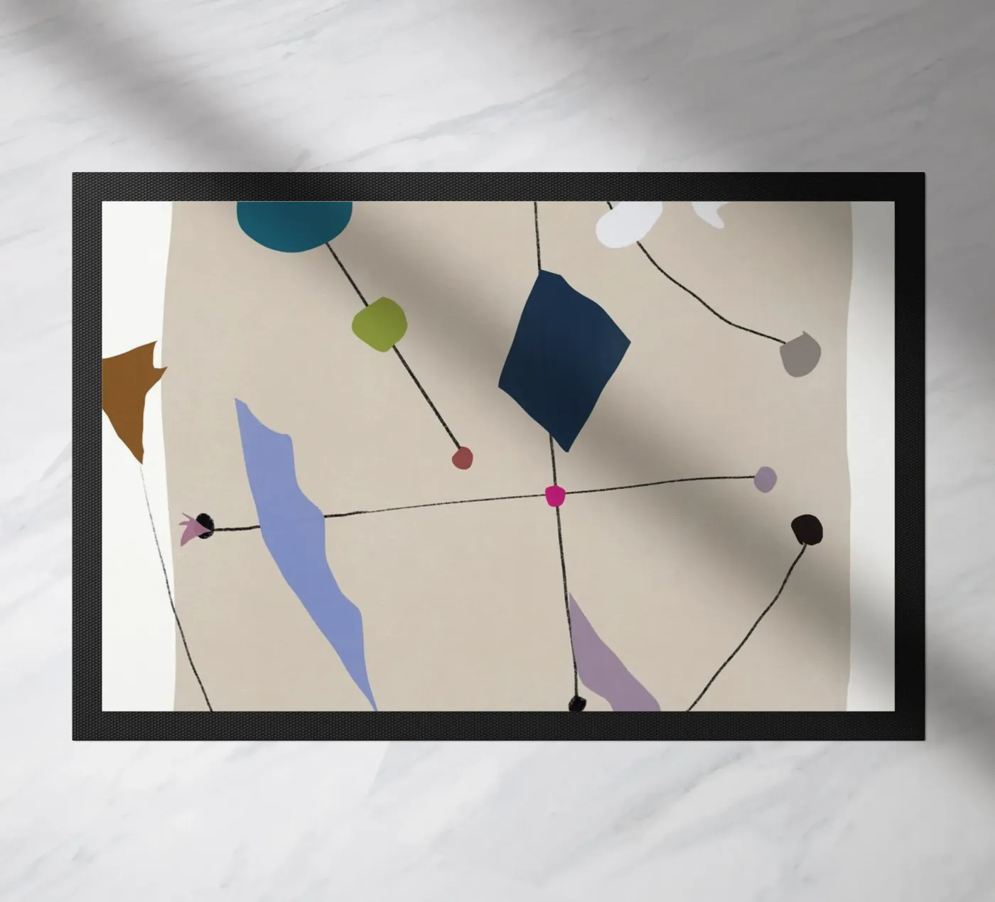 Interconnected shapes doormat by Little Dean