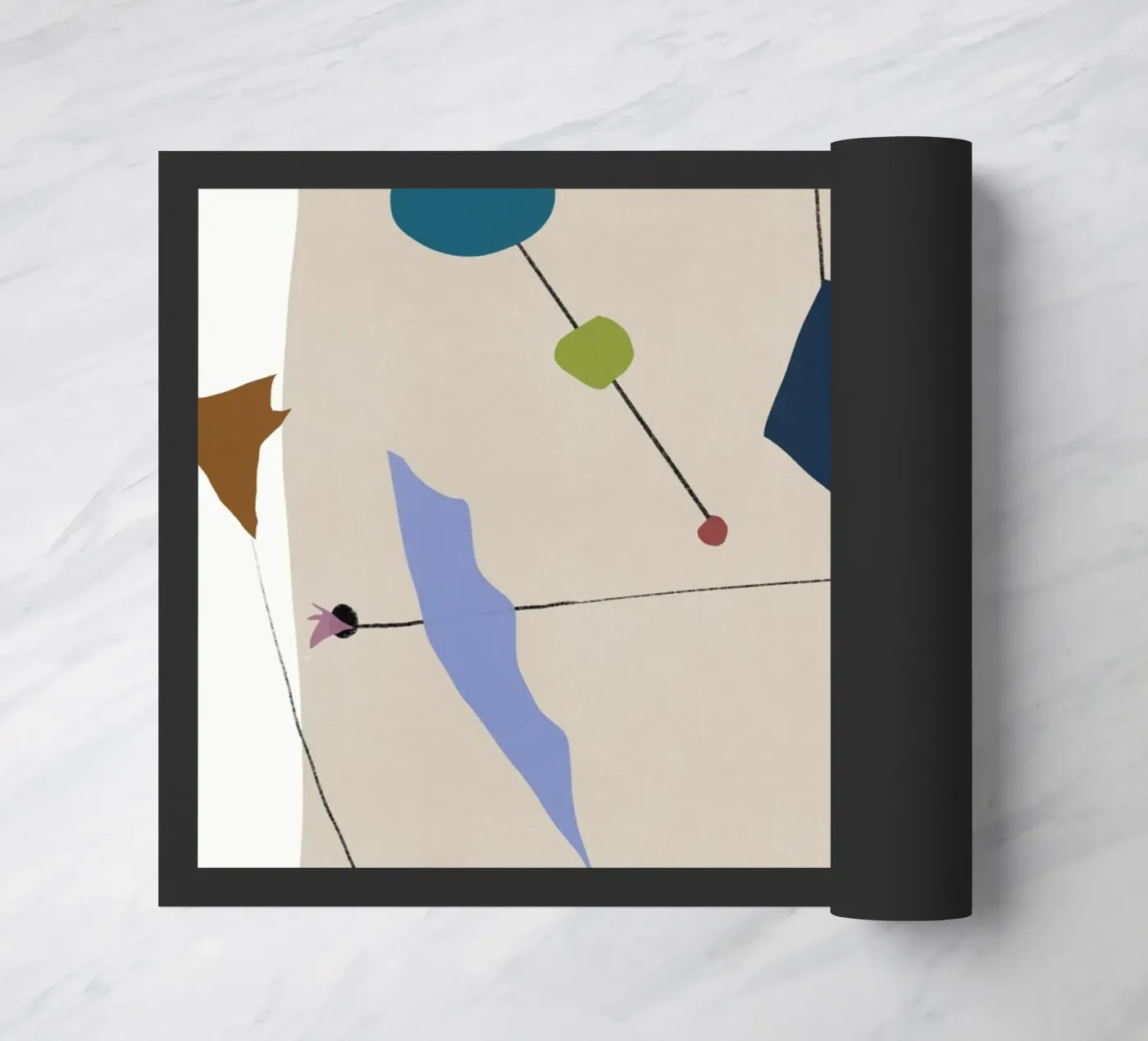 Interconnected shapes doormat by Little Dean