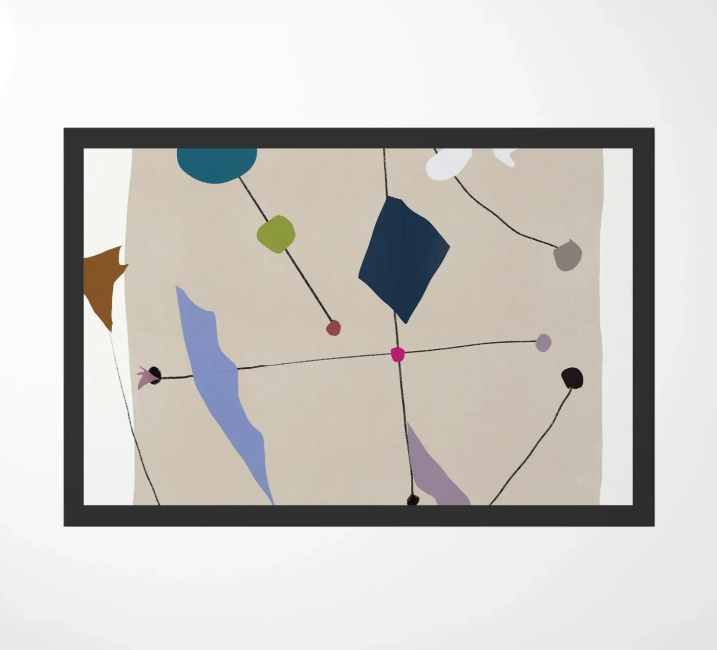 Interconnected shapes doormat by Little Dean