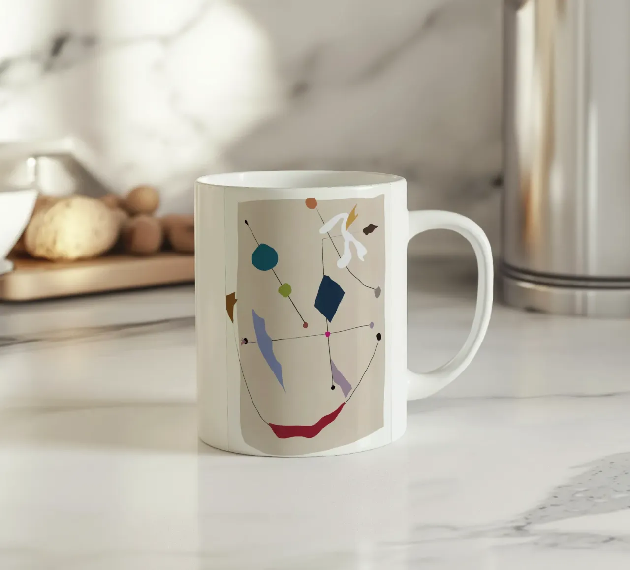 Zusammenhängende Formen Keramik Tasse von Little Dean