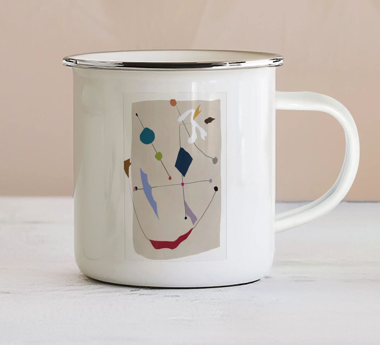 Forme interconnesse tazza in smalto da Little Dean