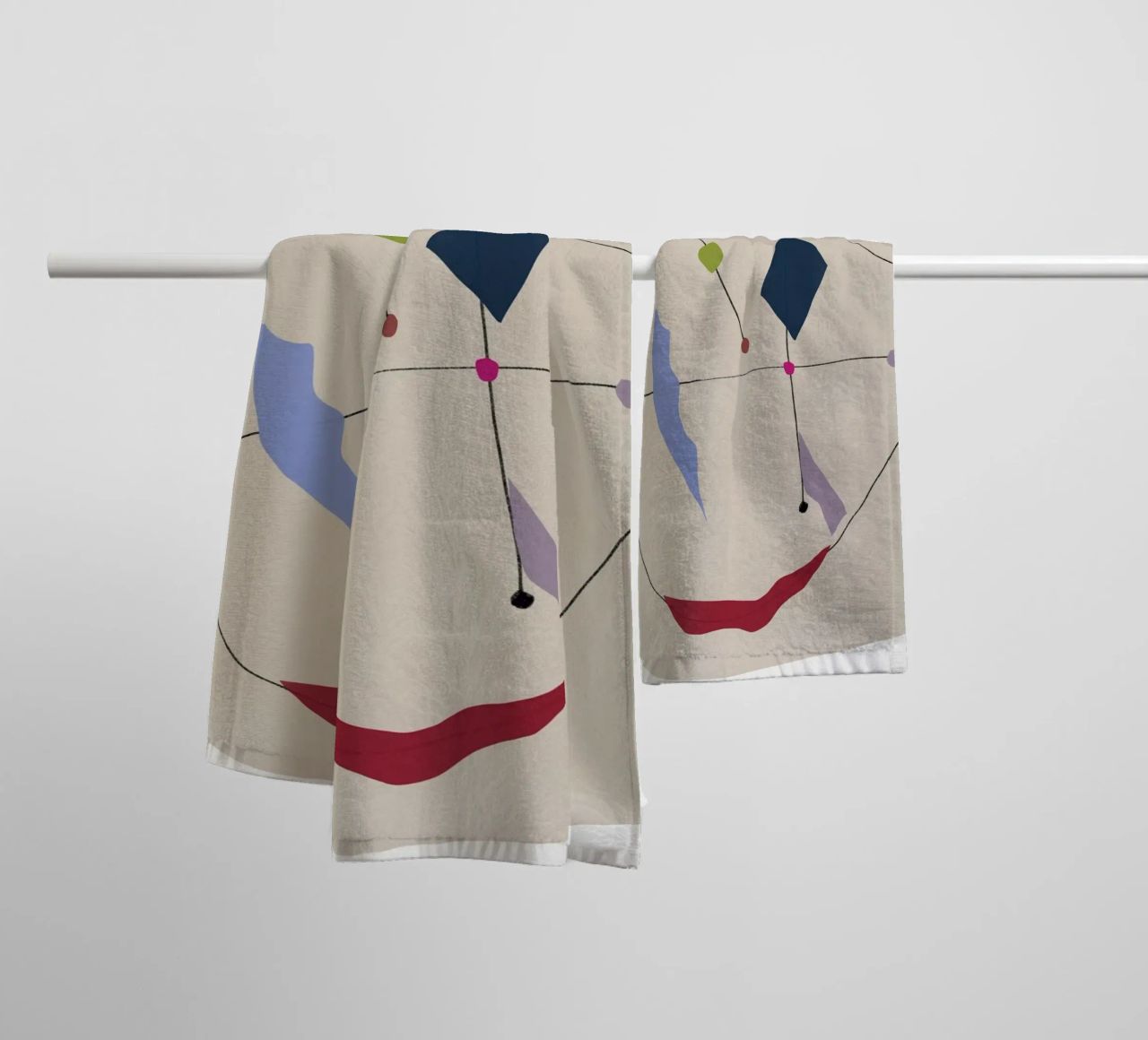 Forme interconnesse asciugamano da bagno da Little Dean