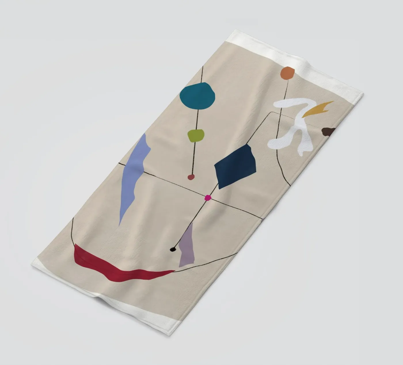 Onderling verbonden vormen strandhanddoek van Little Dean