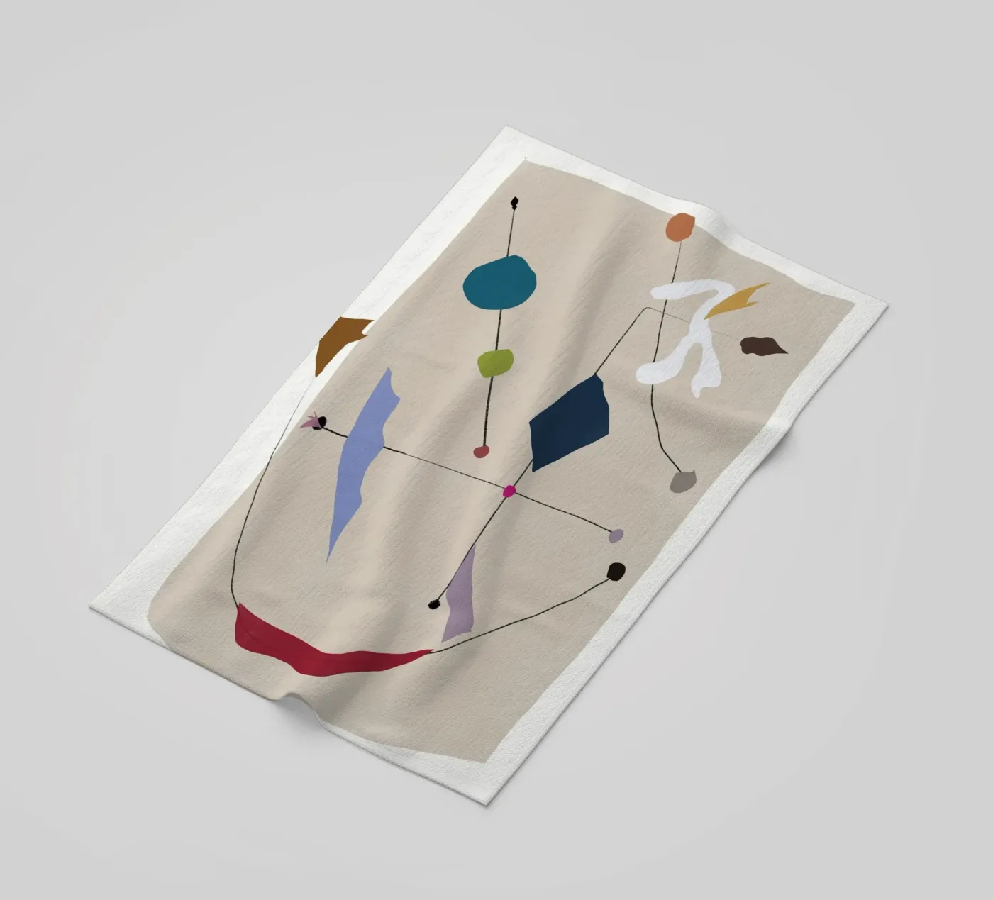 Onderling verbonden vormen strandhanddoek van Little Dean