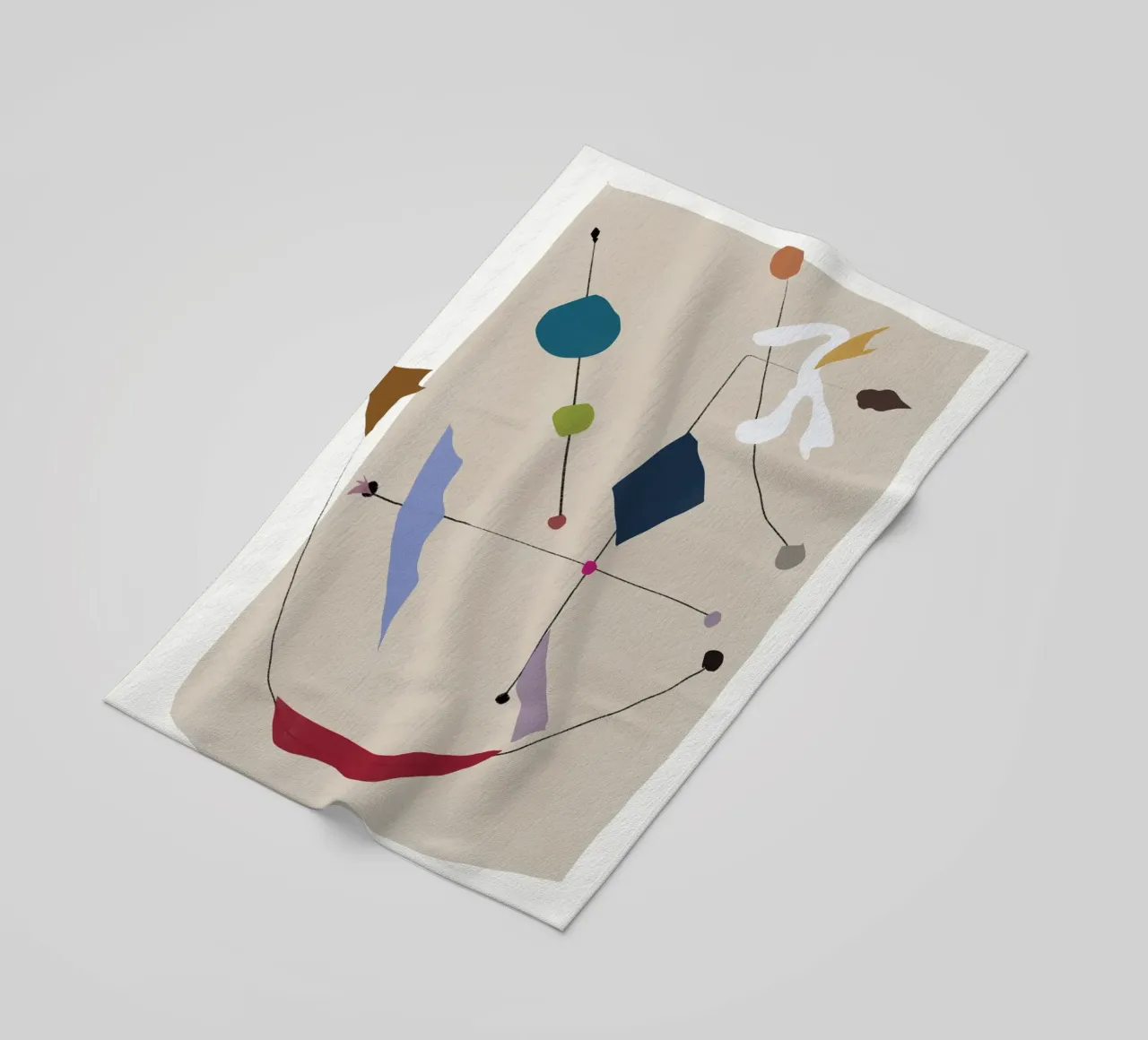 Onderling verbonden vormen strandhanddoek van Little Dean