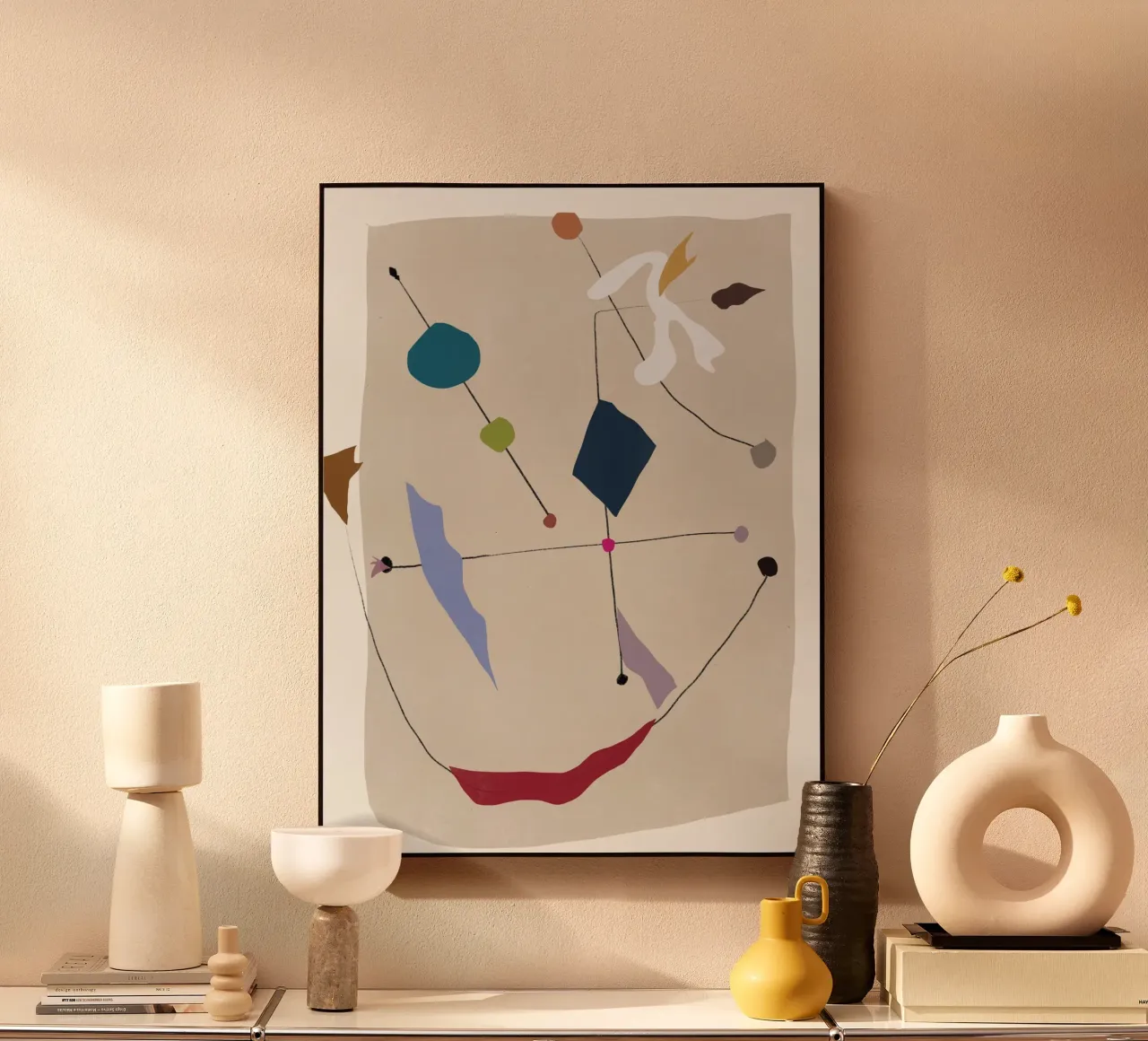 Interconnected shapes acrylic glass by Little Dean