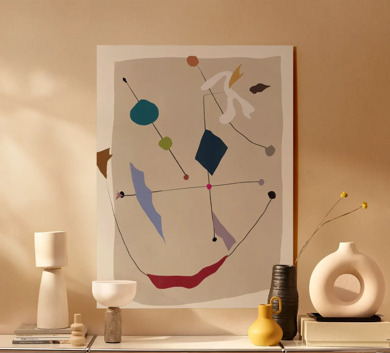 Interconnected shapes acrylic glass by Little Dean