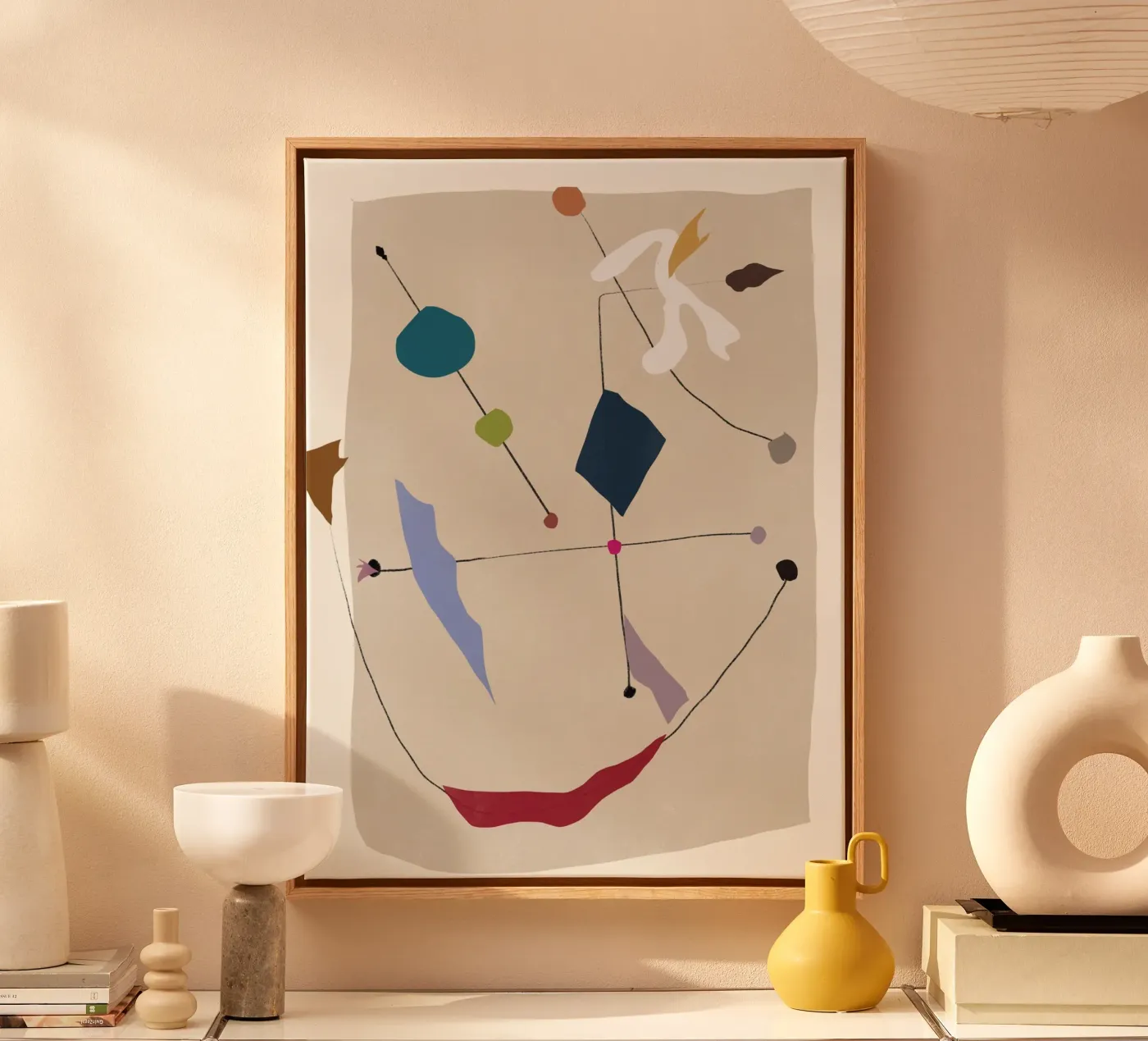 Interconnected shapes canvas van Little Dean