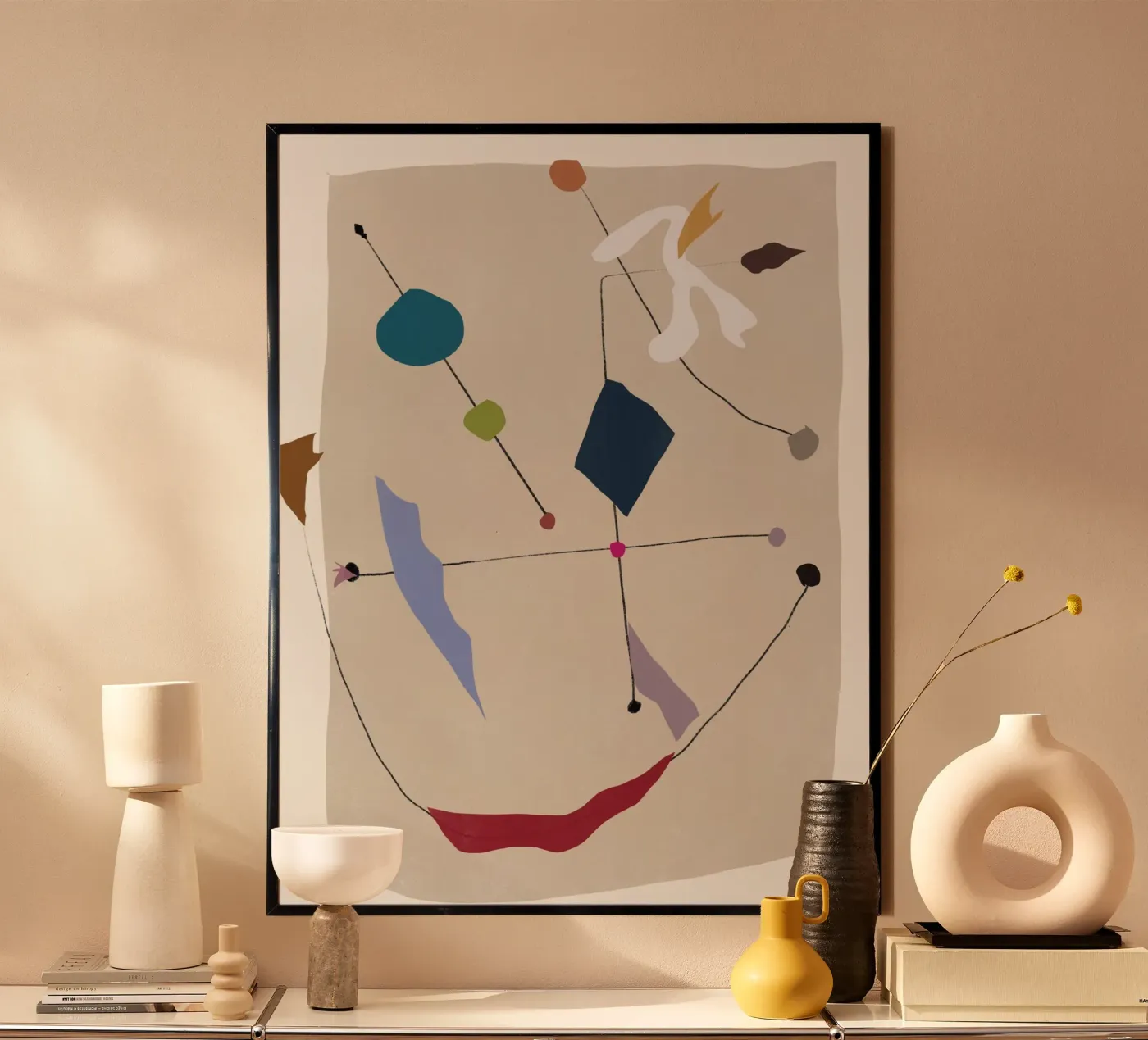 Interconnected shapes poster by Little Dean